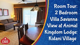 AKL Kidani Village  2 Bedroom Villa Savanna View  Room Tour [upl. by Carol]