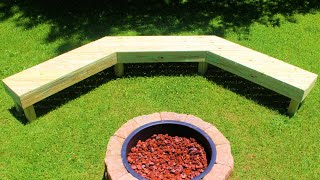 How to Build a Fire Pit Bench  Simple DIY [upl. by Olia]