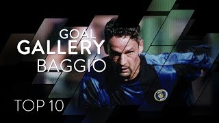 ROBERTO BAGGIO  INTER TOP 10 GOALS  Goal Gallery 🇮🇹🖤💙 [upl. by Alehs864]