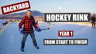 Backyard Hockey Rink Build  From Start to Finish [upl. by Belita]