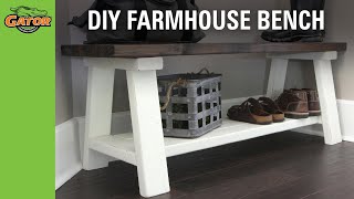 DIY Rustic Farmhouse Bench [upl. by Compte]