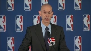 Raw NBA Commissioner Adam Silver bans Donald Sterling [upl. by Ydoow929]