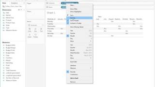 How to display month and week day names abbreviations in Tableau [upl. by Illib]