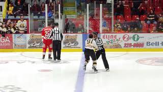 LNAH  4 fights to start the game Laval vs SaintGeorges Dec 14th 2019 [upl. by Alletsirhc]