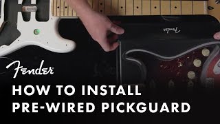 How To Install A PreWired Pickguard  Fender [upl. by Alric]