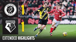 Extended Highlights 🎞️  Bristol City 11 Watford [upl. by Ennahtur595]