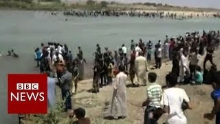 Iraqis attempt river crossing as militants take Mosul  BBC News [upl. by Sprage]