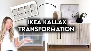 DIY IKEA HACK KALLAX TRANSFORMATION  FLUTED SIDEBOARD [upl. by Leuas]