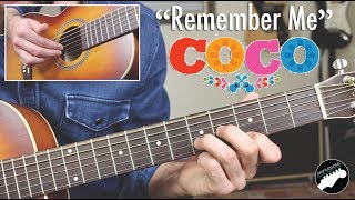 How to Play quotRemember Mequot Lullaby on Guitar  From Disneys Coco [upl. by Casanova198]