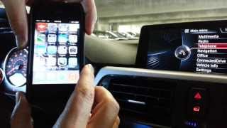 How to bluetooth iphone to BMW idrive system  2013 model year amp newer [upl. by Llenrev901]