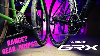 Shimano GRX 1x vs 2x Drivetrain for Gravel  Gear Jumps and Range Analyzed [upl. by Aday]