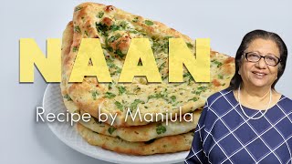 Naan Bread Recipe  How To Make Naan Bread at Home by Manjula [upl. by Ronacin]