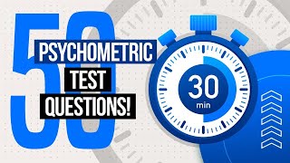 PSYCHOMETRIC TESTS  50 Psychometric Test Practice Questions amp Answers PASS with 100 [upl. by Jacoba]