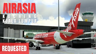 AirAsia Kuching  Kuala Lumpur  A320251N  MSFS [upl. by Raffarty]