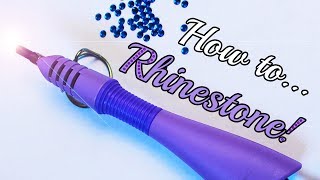 How To Apply Rhinestones Using Hotfix Applicator [upl. by Gathers490]