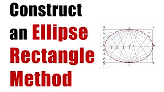 Construct an Ellipse  Rectangle Method  Engineering Curves  Engineering Drawing [upl. by Soraya]