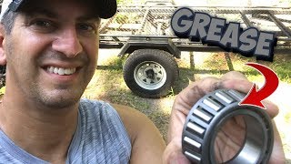 How To Grease Trailer Wheel Bearing By Hand [upl. by Nomaid]