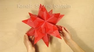 Sterne falten Bascetta Stern basteln  Origami Stern Faltanleitung  DIY Weihnachten [upl. by Gasper]