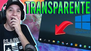 Como deixar a BARRA DE TAREFAS Transparente Windows 10 [upl. by Noryahs]