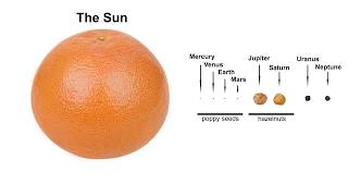 Planets sizes and distances at one scale [upl. by Ellierim771]