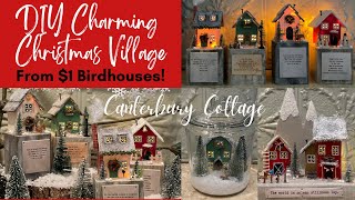 DIY Christmas Village Using 1 Birdhouses [upl. by Joanne481]