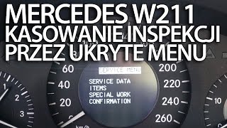 Kasowanie inspekcji serwisowej MercedesBenz W211 reset ukryte menu klasa E [upl. by Roderich]