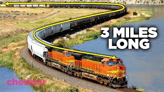 Why Freight Trains Keep Getting Longer  Cheddar Explains [upl. by Adarbil]