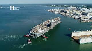 TimeLaps USS George Washington Completes Dry Dock [upl. by Novyar428]