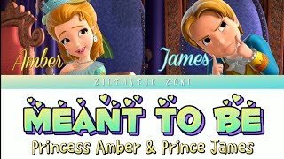 Meant to Be Amber amp James Color Coded Lyrics  Sofia the First quotA Royal Weddingquot  Zietastic Zone [upl. by Magbie]