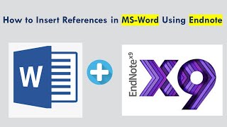 How to Insert References in Word Using Endnote [upl. by Ahseken]