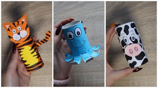 Zwierzaki z rolek po papierze toaletowym  Paper rolls animals DIY [upl. by Giavani789]