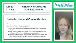 Learn German Grammar for Beginners A1  A2  Introduction and Outline [upl. by Liatris902]