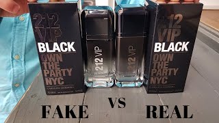 Fake vs Real Carolina Herrera 212 VIP Black Perfume 100 ml [upl. by Stav]