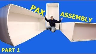 IKEA PAX Wardrobe Assembly PART 1 [upl. by Rattray]