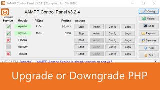 How to upgrade or downgrade php version in xampp 100 working [upl. by Munford496]