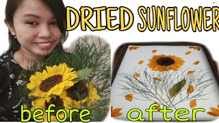 DIY DRIED SUNFLOWER IN A FRAME [upl. by Tega]