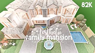 Aesthetic Family Mansion No Large Plot  Bloxburg Build [upl. by Gnil]