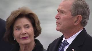 George HW Bush funeral  21 gun salute outside Capitol [upl. by Starkey]