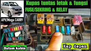 Posisi amp Fungsi Sekring serta Relay mobil APV [upl. by Binah157]