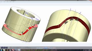 Straight Groove on Cylindrical Surface  SolidWorks Tutorial [upl. by Notxam838]