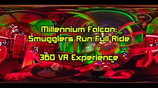 VR 360°  FULL Millennium Falcon Smugglers Run Ride  Empty Cockpit  Star Wars Galaxys Edge [upl. by Notloc]