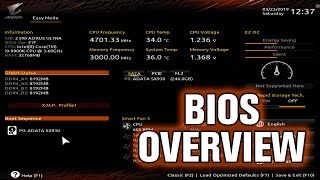 Gigabyte Z390 AORUS Ultra BIOS Overview [upl. by Aitnauq]