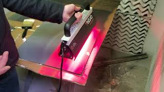 Infrared Paint Curing Lamp Handheld Demonstration [upl. by Yhtomot681]