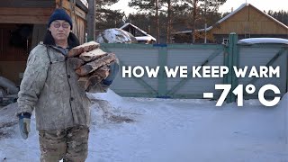 How Do We Keep Warm at 71°C 95°F House Tour  Yakutia [upl. by Tamah]