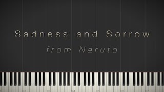 Sadness and Sorrow  Naruto \\ Synthesia Piano Tutorial [upl. by Llehcim]