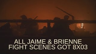 All Jaime amp Brienne Fight scenes  Game of thrones 8x03 [upl. by Reagen504]