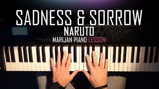 How To Play Naruto  Sadness amp Sorrow  Piano Tutorial Lesson  Sheets [upl. by Neeoma]