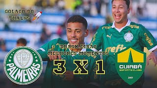 Palmeiras 3 x 1 Cuiabá  Melhores Momentos  Brasileirão Sub20 2024 [upl. by Soloma]