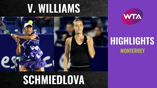 Venus Williams vs Anna Karolina Schmiedlova  2020 Monterrey First Round  WTA Highlights [upl. by Seiuqram]