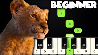 Circle Of Life  The Lion King  BEGINNER PIANO TUTORIAL  SHEET MUSIC by Betacustic [upl. by Aisinoid]